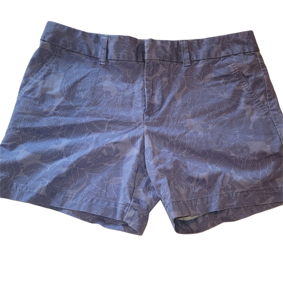 Tommy Hilfiger Blue Floral Print Shorts 10 - Picture 1 of 3